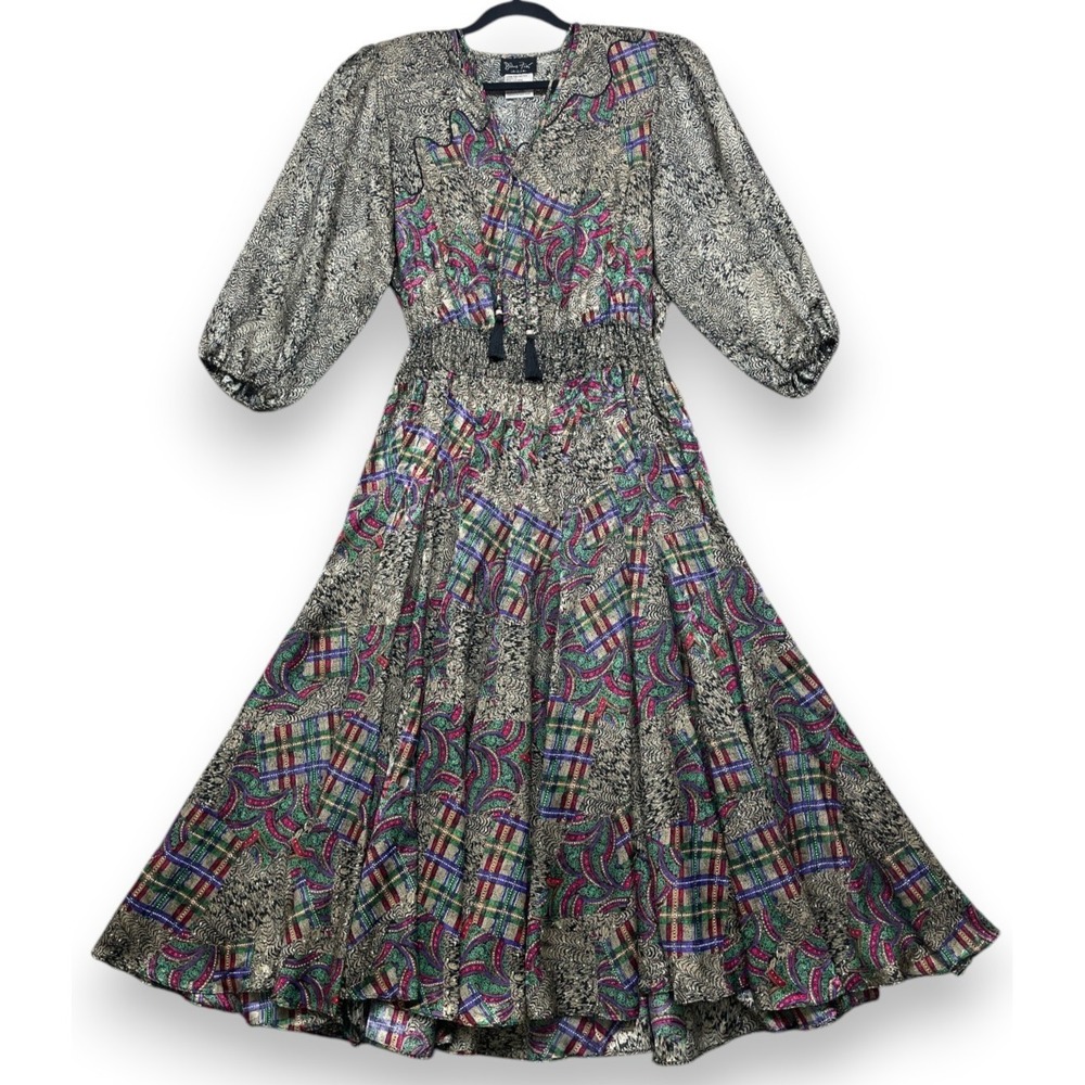 Vintage Diane Freis Georgette Maxi Dress Medium